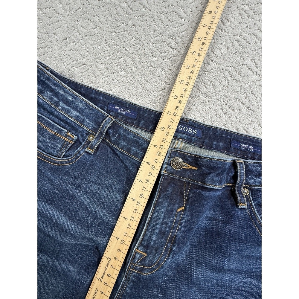 Vigoss Jagger Skinny Jeans Womens 33x29 Dark Wash Stretch Distressed Denim - Picture 4 of 6